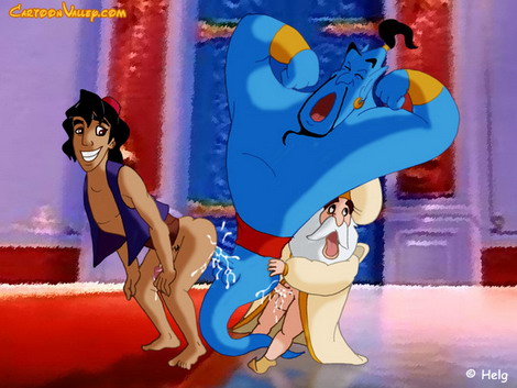Animated Adult Orgy - Aladdin in male orgy | Disney Sex Cartoon